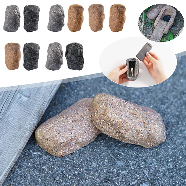 Garden Stone Hide A Spare Key Fake Rock Camouflage Stone Diversion Looks  Like Real Stone Safe For Outdoor Yard, Geocaching