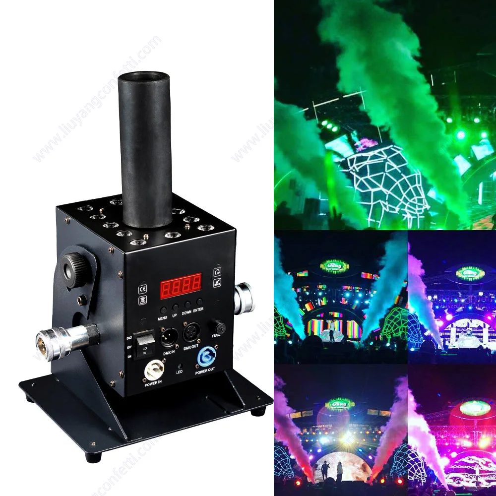 Dmx Stage Special Effects 12*3w Rgb 3in1 Co2 Jet Machine Dmx512 Led Smoke Fog Wedding Event Party Light Dj Disco Nightclub FX