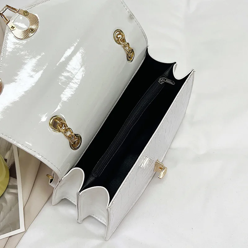 Fashion Luxury Design PU Leather Women Messenger Bag Female Chain Shoulder Crossbody Bag Small Ladies Underarm Top Handle Bag