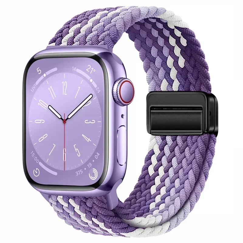 Nylon Braided Loop Strap with Magnetic Buckle