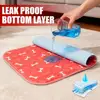 1pcs Reusable Pet Urine Pad Washable Dog Cat Diaper Mat 3 Layer Absorbent Dogs Diapers Pads Bone Paw Print For Sofa Bed Floor 4