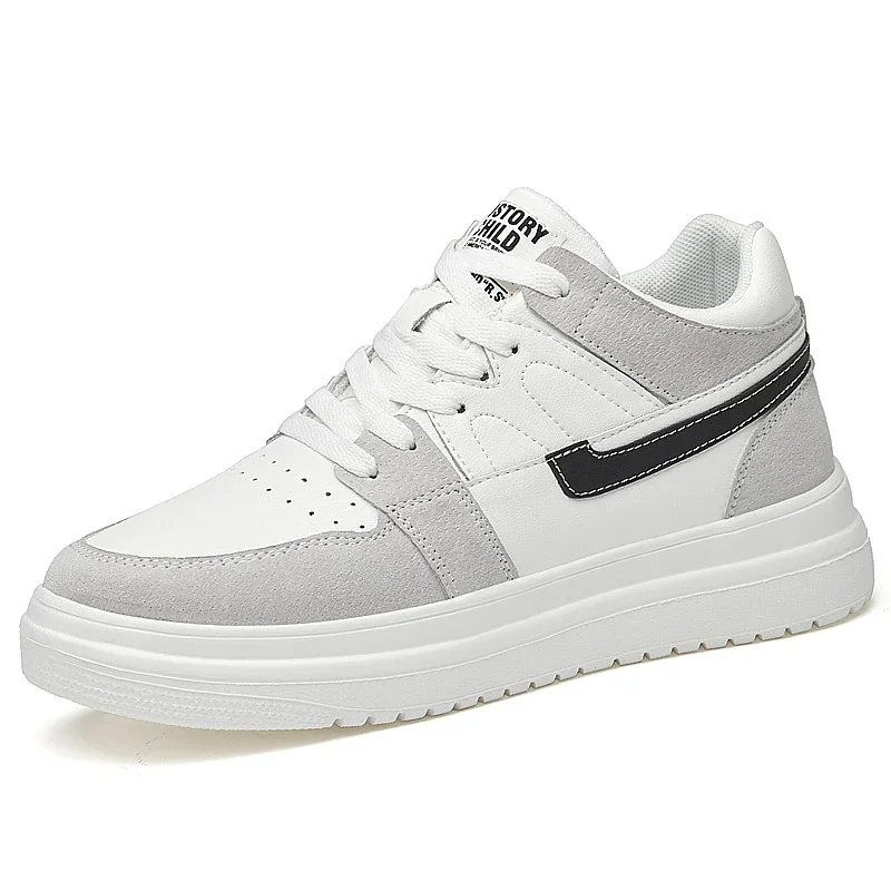 جلد طبيعي الارتفاع زيادة أحذية مصعد الرجال امرأة ز...