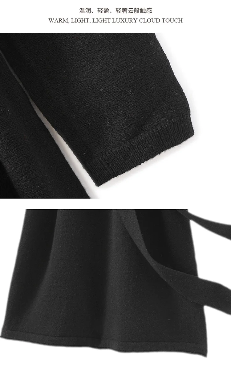 Women's wool sweater 100% pure wool women's dress 2024 autumn and winter new high neck long sweater slim knit bottom sweater