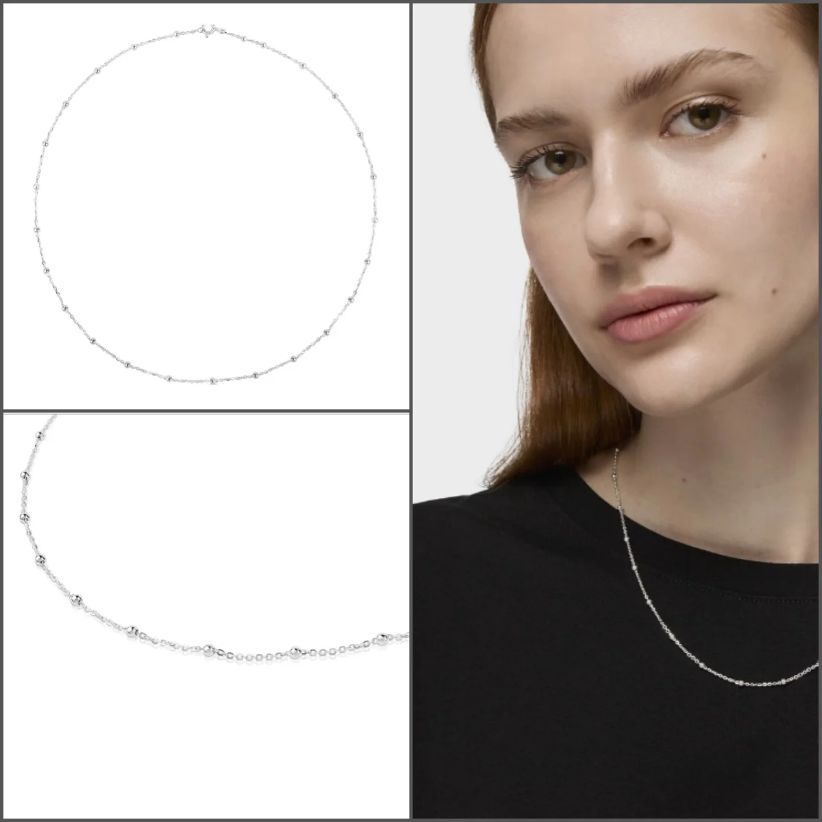Spanish Bear Jewelry Fashion Silver pearl necklace Women's party Temperament accessories Holiday high quality gift 211902540