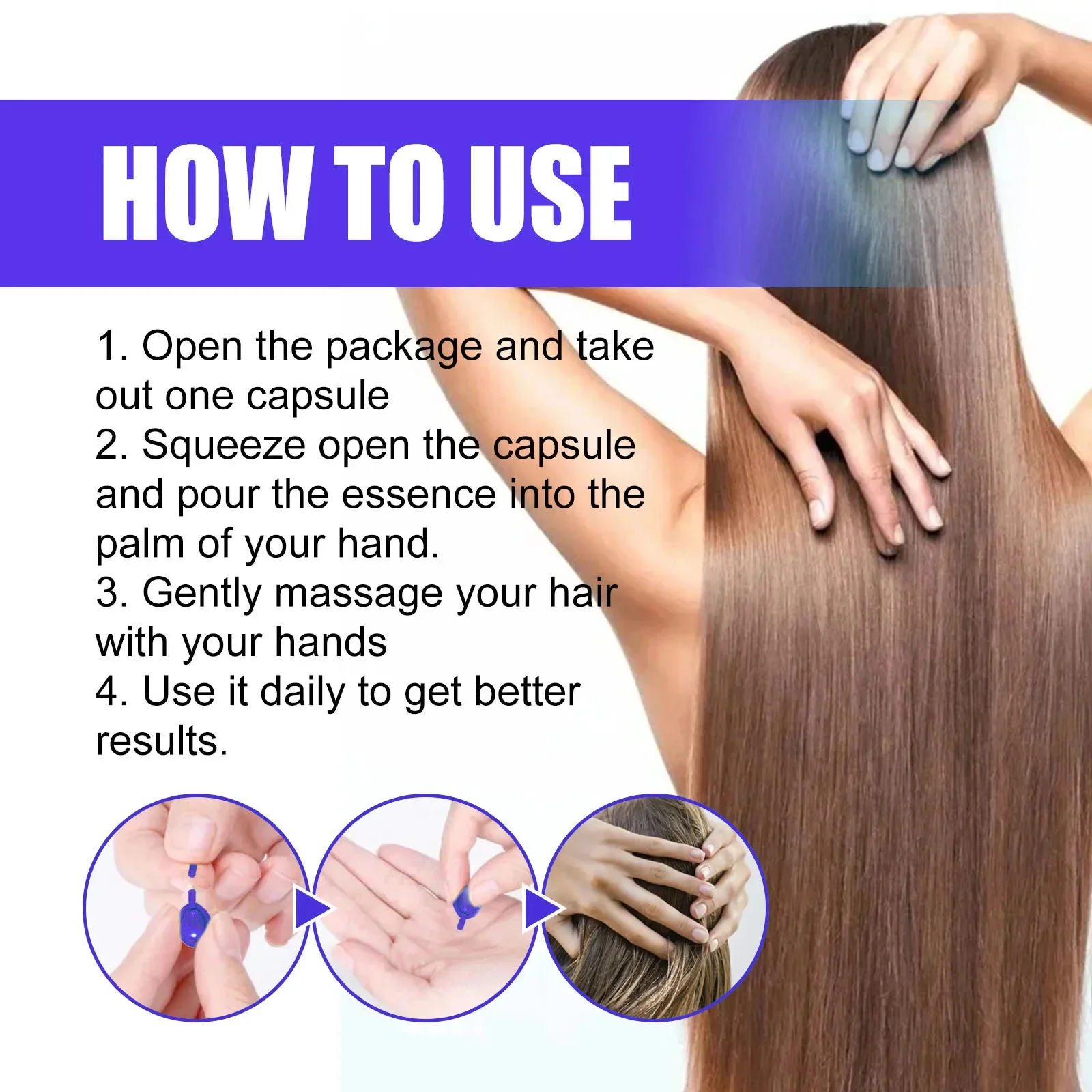 Magic Hair Vitamin Capsule Keratin Oil Fast Restore Hair Soft Smooth Shiny Deep Moisturizer Frizzy Dry Scalp Care Products