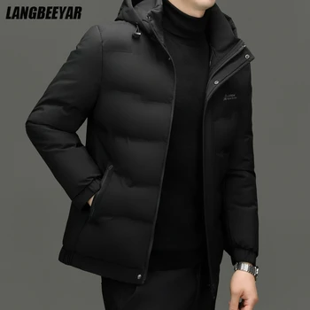Designer di alta qualità inverno nuovo marchio uomo Parka giacca moda casual giacca a vento con cappuccio cappotti a bolle spesse abbigliamento da uomo 2025 1