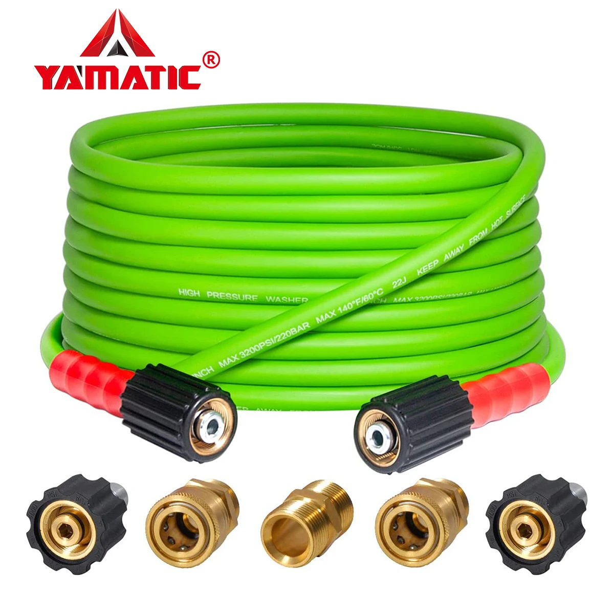 SuperFlexiblePressureWasherHoseGreenPipeCordWaterHoseHeavy