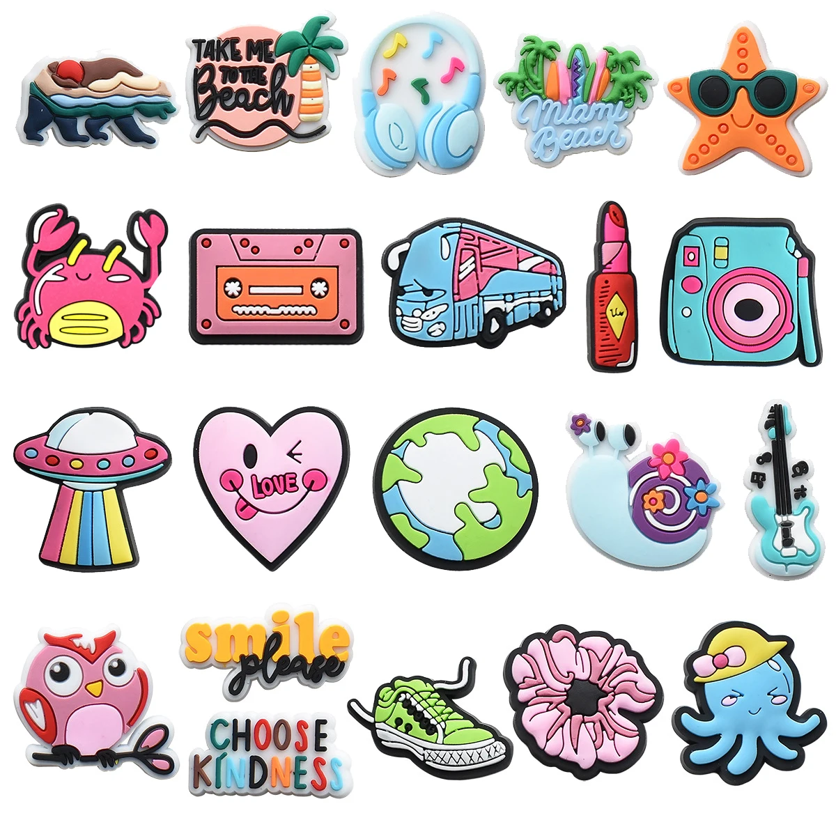 

Hot Sale 1Pcs PVC Cute Cartoon Shoe Charms Pin Decoration for Croc Accessories Bracelet Wristband Kids Women Party Gifts