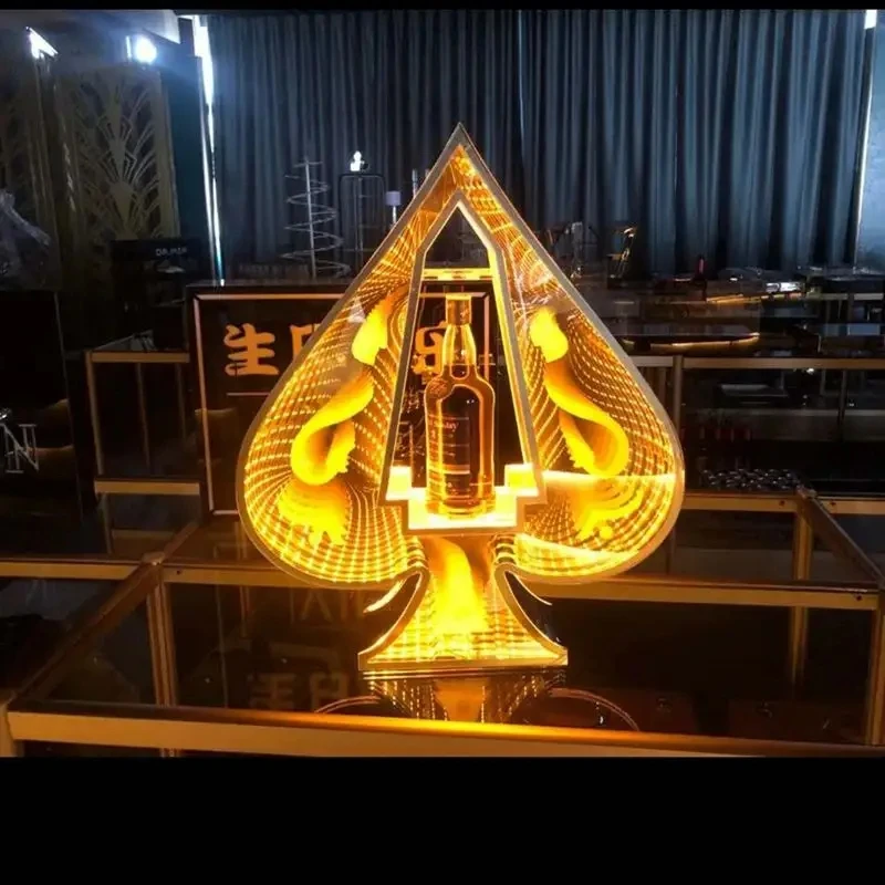 

Ночной клубный бар, флакон Ace of Spade, Презентер, акриловый прославитель, бутылка шампанского, презентор, светодиодный дисплей glorifier