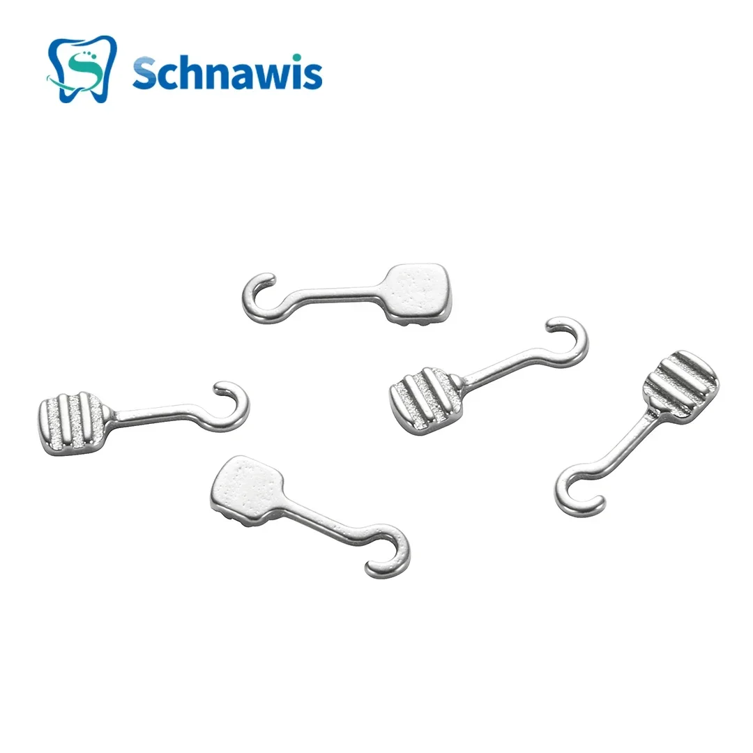 10Pcs Orthodontic Crimpable Hook Sliding Ball Hooks Dental Crimpable Hook Stop Locks Removable/Activity Fixed on ArchWires Brace