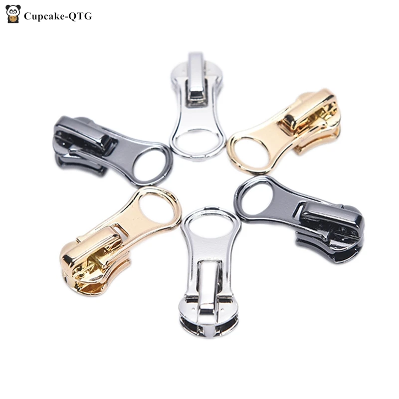 10pcs Zipper Slider Replacement Metal Zip Puller Zipper Pull Replacement Zip Fastener Repair Kit for Clothes Jacket
