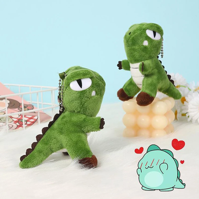 

10 см Мультяшные мягкие милые плюшевые игрушки тираннозавр рекс кавайные животные детские сумки для мальчиков подвесные куклы Подарки