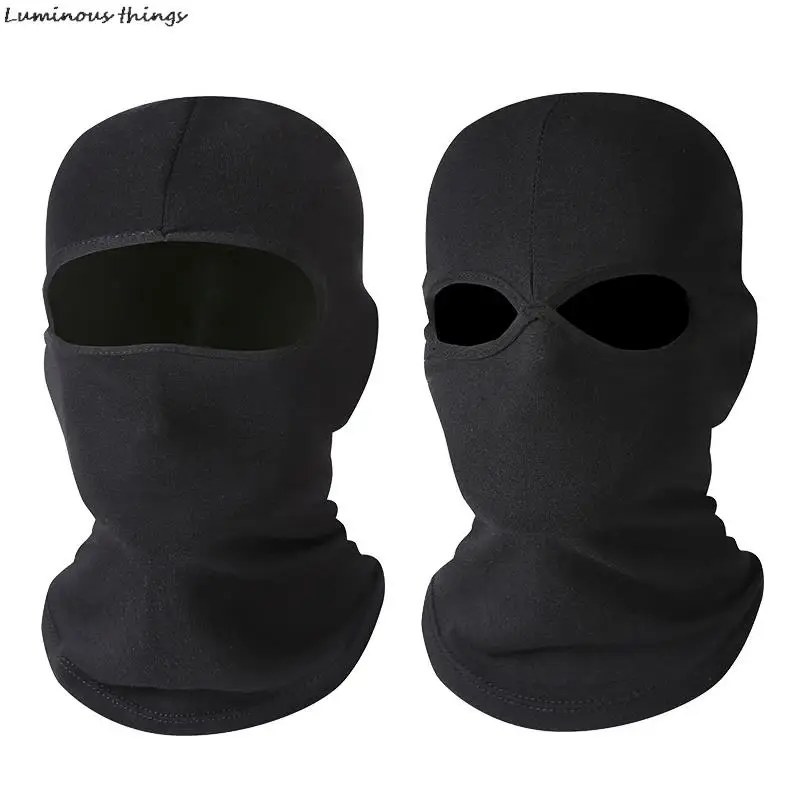 1pcs Lycra Motorcycle Full Face Mask Men Women Wargame Cycling Ski Snowboard Wind Cap Winter Warm Neck Black Bike Outdoor Sports