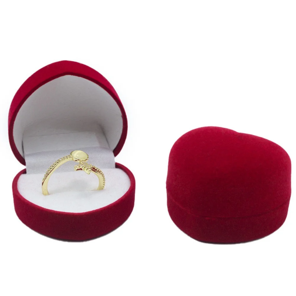 Earring Packaging Box Plush Jewelry Display Case Velvet Jewelry Box Luxurious Valentine'S Day Gift Box For Wedding Anniversary
