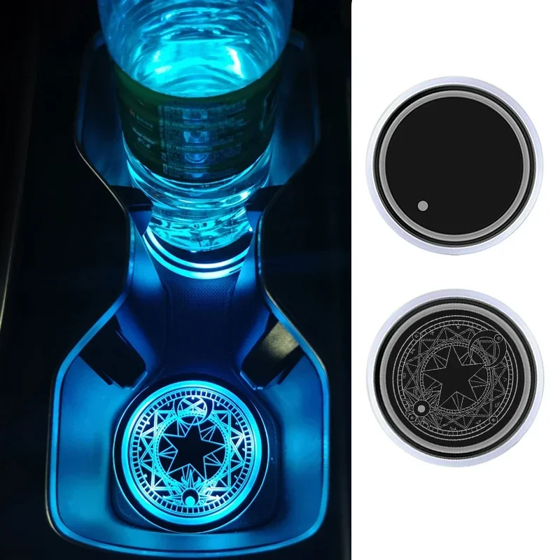 Luminoso Car Water Cup Coaster Led Drink Cup Holder Mat Per Dacia Duster Logan Spring Lodgy Dokker Sandero Stepway Accessori