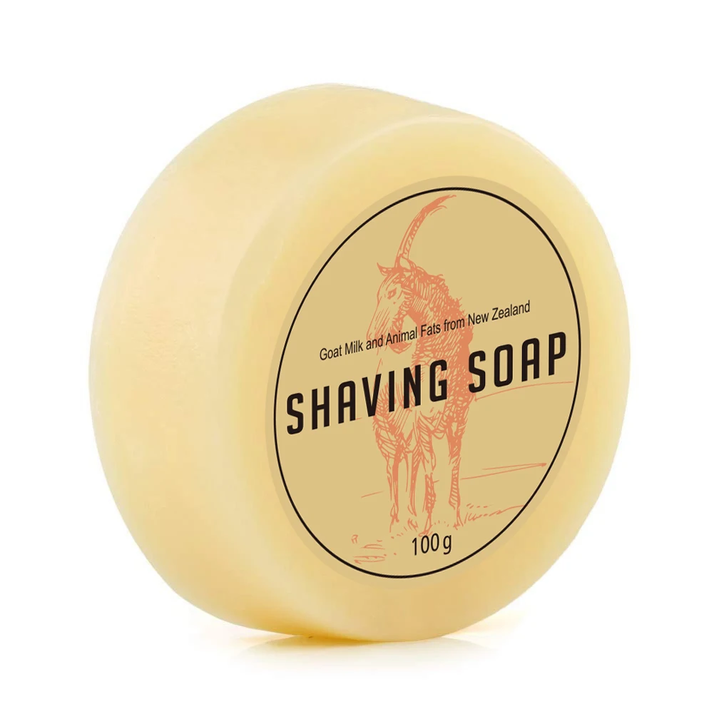 Shaving Cream Shaving Soap Bar 100g Goat Milk Men Beard Shaving Soap Cream Foaming Lather for Men Razor Barber Salon Traditional Man Wet Shaving Tool 3.5OZ