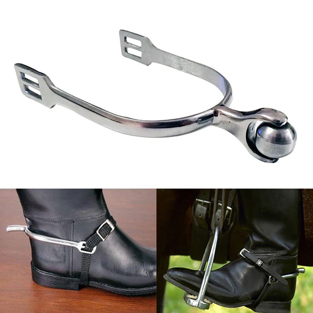 

New Horse Riding Spurs Western Stainless Steel Spurs Roller Ball For Equestrian Boots Rider Horsemanship Lovers Men Women SP6110