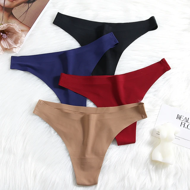 Lingerie Sets for Women Hot Girls Panty Underwear Bikini String Seamless  Thongs Underwear Solid Nylon Ice Silk