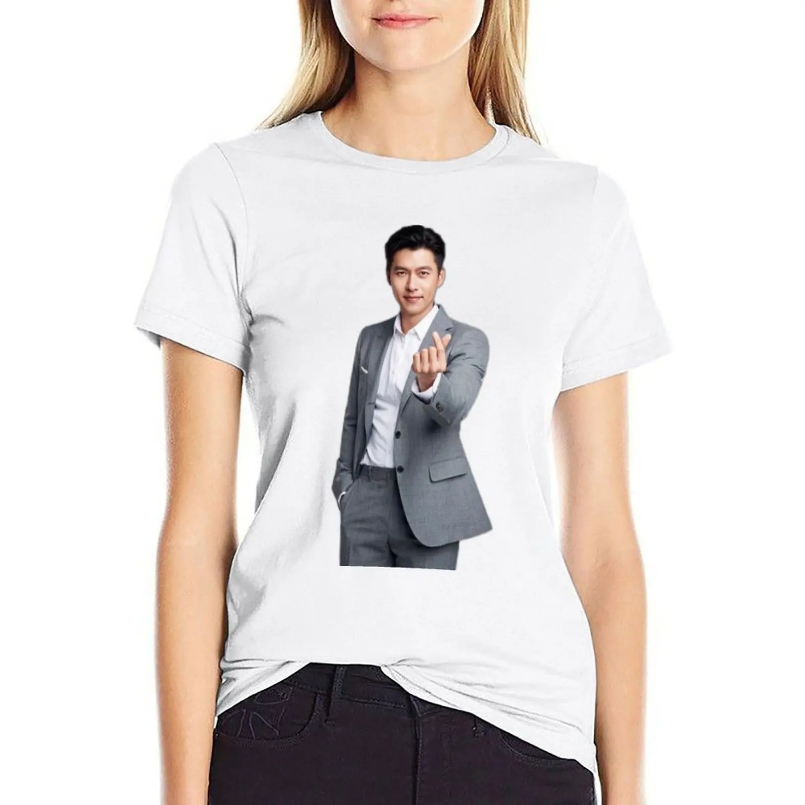 

Hyunbin T-shirt funny summer top graphics tops Women