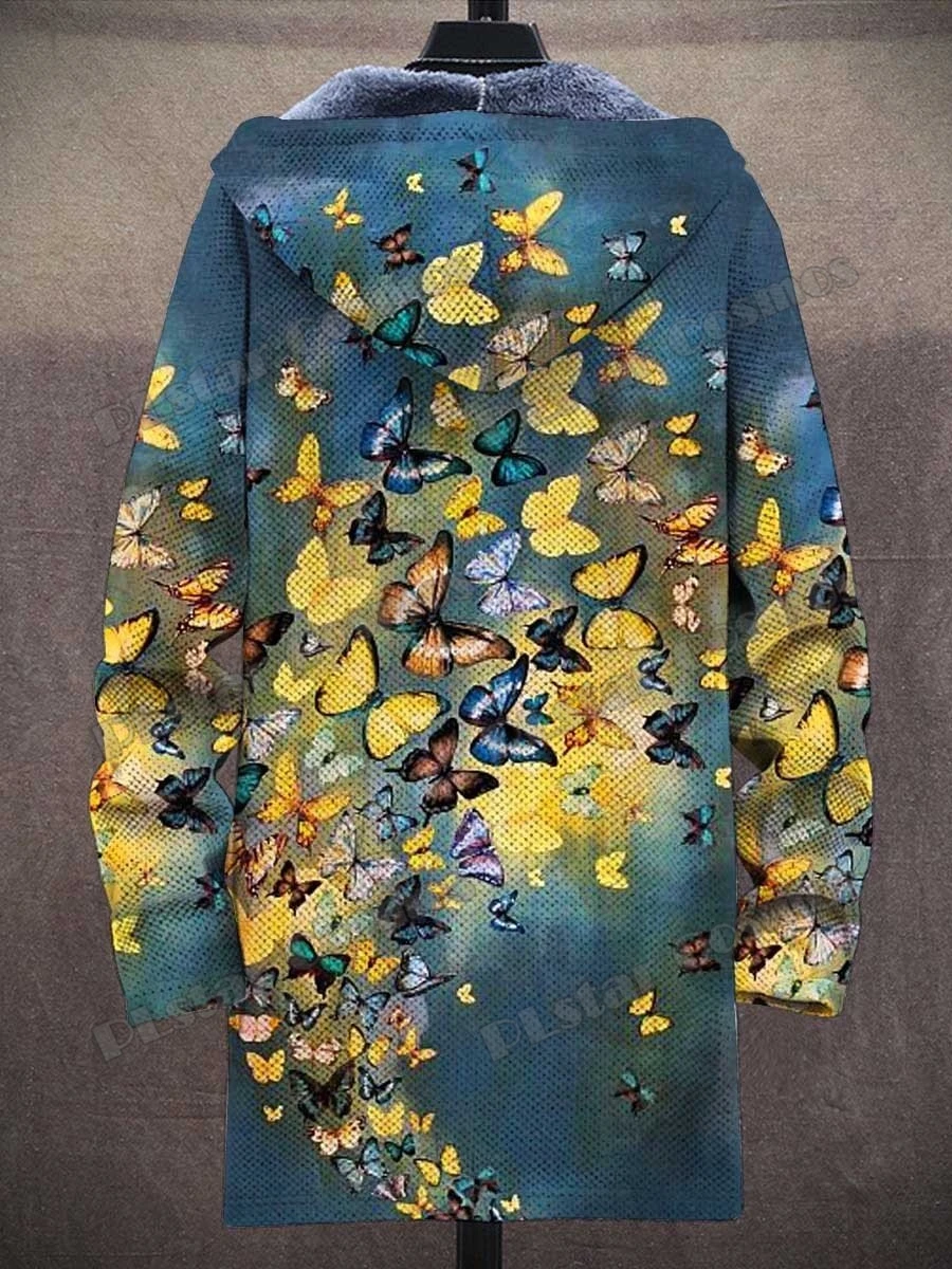 Farbe Geometrische Muster Retro Kunst 3D Gedruckt Herrenmode Plüsch Dicken Kapuzenmantel Winter Casual Warme Reißverschlussjacke CM05 – Detail 14