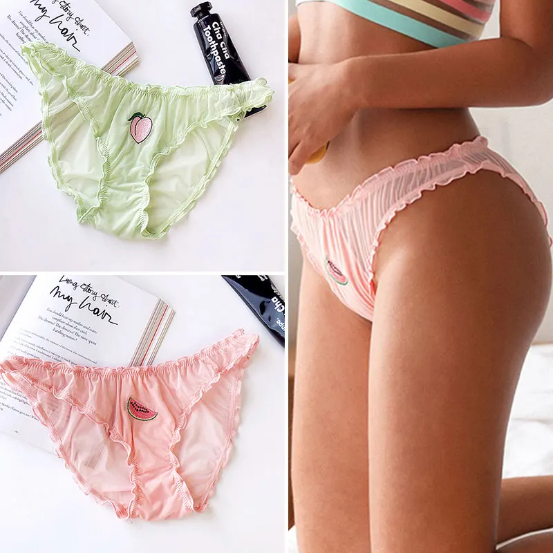 Briefs Womens Underwear Womens Sheer Lace Panties Sexy See Through Mesh  Cotton Crotch Seamless Briefs Hot Pink at  Women's Clothing store