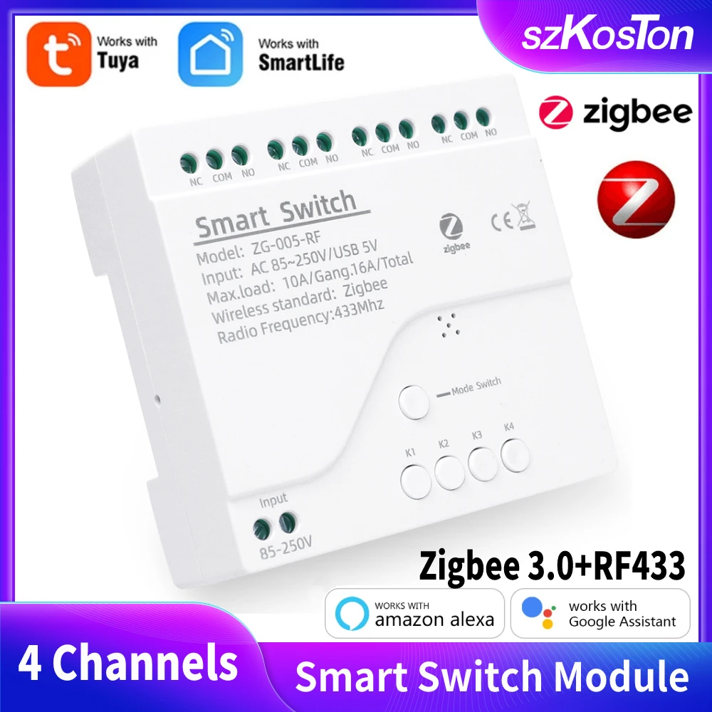 QS-Zigbee-CP01 Tuya ZigBee Módulo de interruptor inteligente Módulo de  conversión de interruptor de MABOTO Módulo de conmutación inteligente