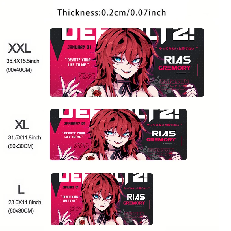 XXL Mousepad Computer RIAS Anime Sexy Girls Keyboard Pad Mouse Mat Gamer Soft Office Carpet Table Mat Desktop 900X400 Mouse Pad 4