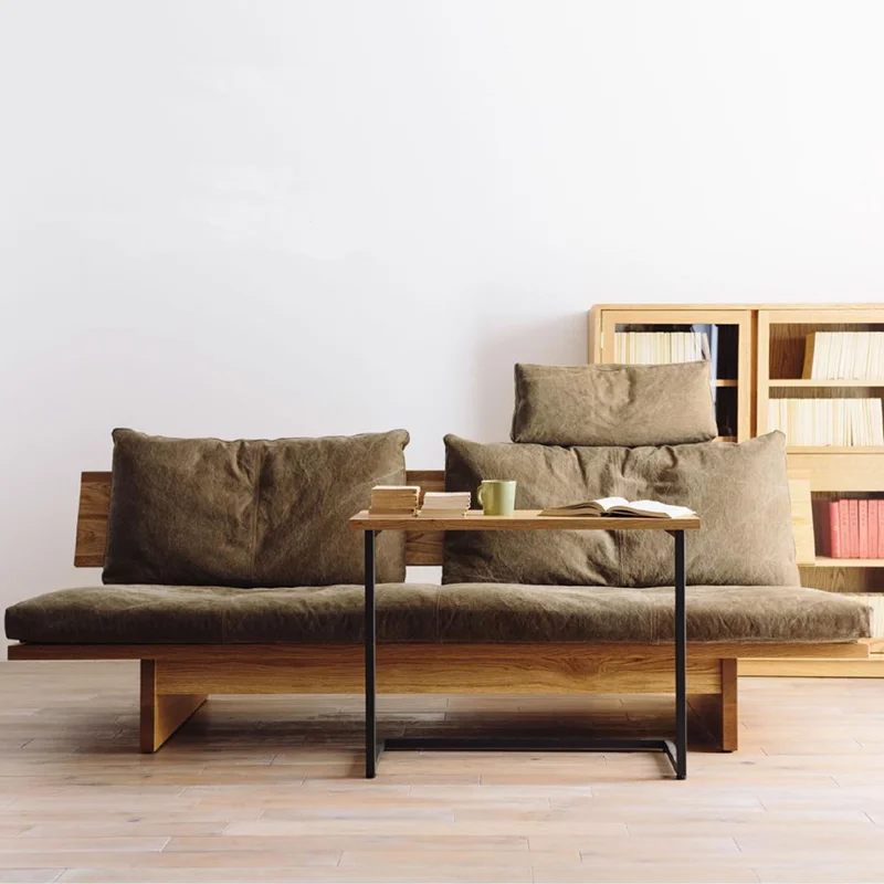 

Reclinable Vintage Sofa Wood Legs Designer Adults Lounge nordic Modern sof sofa salon divano letto luxury Furniture room decor