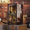 CUTEBEE Book Nook Miniature Doll House Kit Bookshelf Insert With Touch Light Dust Cover DIY Booknook Gifts Rose Detective Agency 2