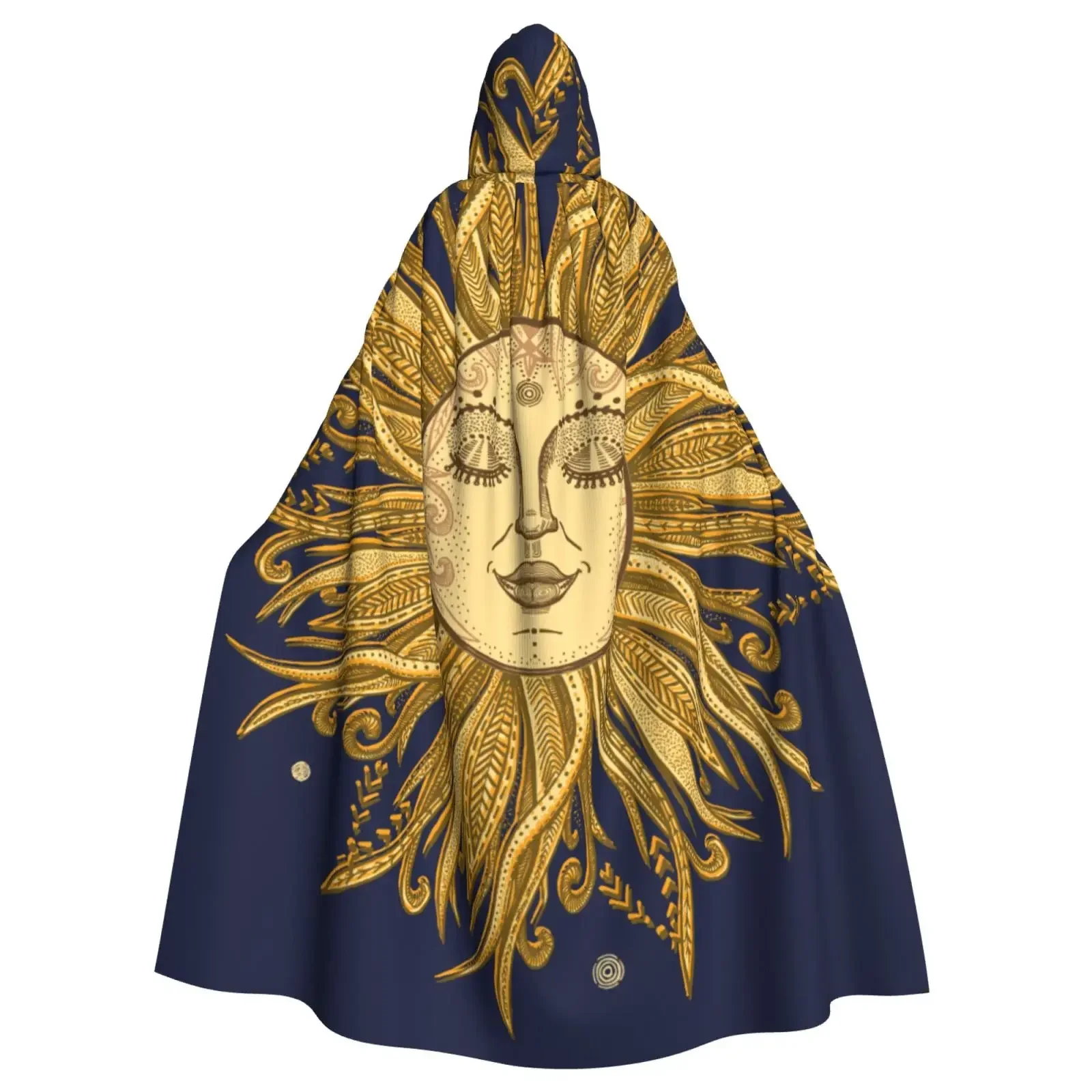 

Jellyfish Gorgon Hooded Cloak Polyester Unisex Witch Cape Costume Accessory Gorgon Woman Head With Snakes Elf Purim