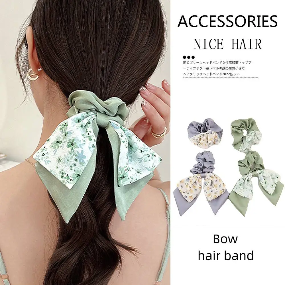 Top Quality Silk Foulard Hair Rope Vintage Smooth Bague Femme Chouchou  French Cute Ribbon Hair Bands Elastic Hair Scrunchies - AliExpress