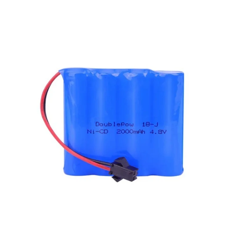 Pack 4 piles rechargeables AA Ni-CD 4,8V 2000mAh - Noir, Or, Blanc