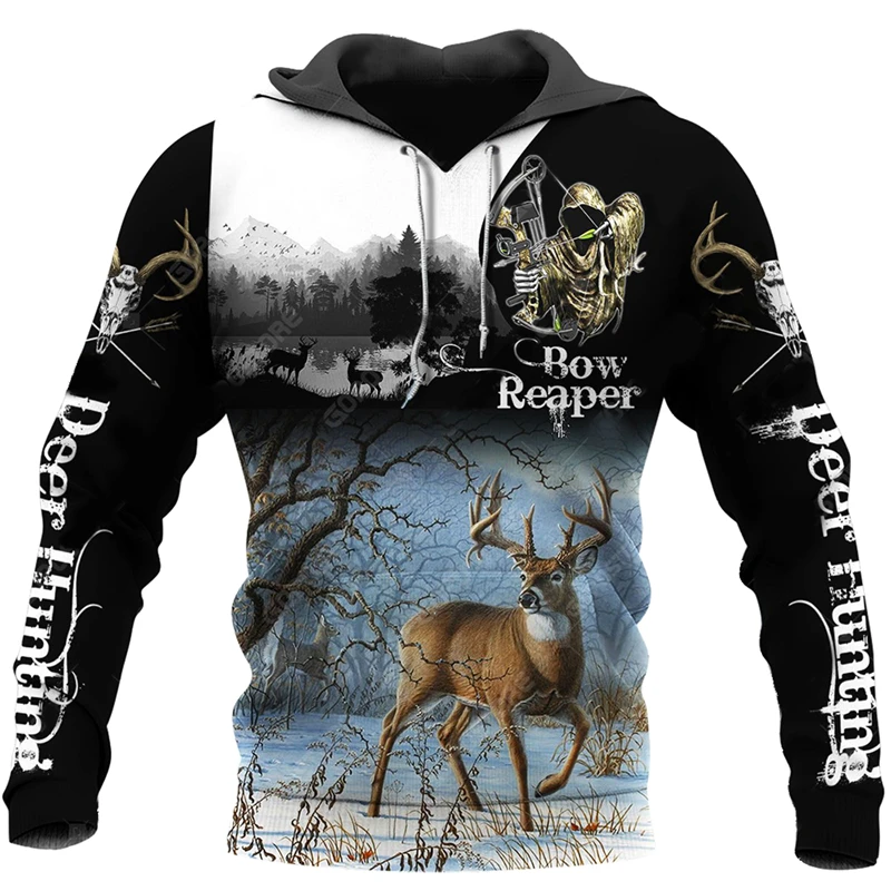 

Outdoor Hunting Hoodies For Men 3D Elk Sweatshirt Cat Printed Hoodies Women's Men's y2k Clothing Casual Cat Pattern Hoodies Tops