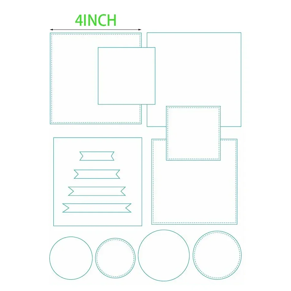 대형 미니 만다라 화환 빌더 스텐실 템플릿, 투명 스탬프 및 커팅 다이, 크리스마스 할로윈 생일 카드 스크랩북용