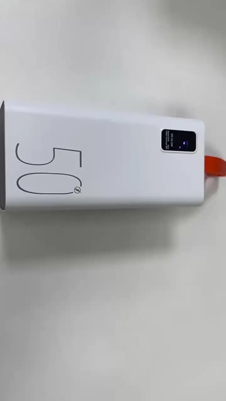 50000 мАч внешний аккумулятор портативной большой емкости USB C 20 Вт быстрая зарядка
