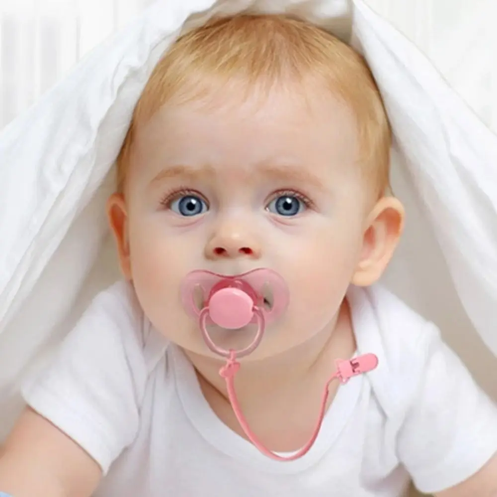 Silicone Pacifier Holder Clip Food-grade BPA Free Baby Pacifier Chain Adjustable Anti-lost Baby Teething Toys Strap Toddler