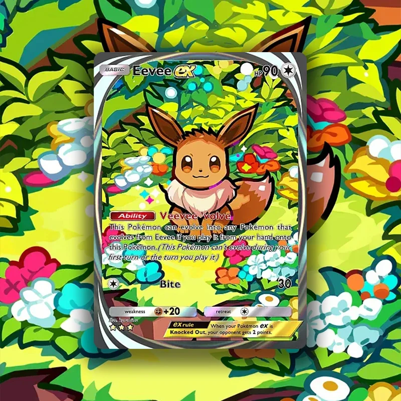 Cartes de poche HOLO FOIL Pockemontcg bricolage PTCG monstre auto-faits célibataires Anime périphérique objets de collection jeu Collection carte d'anime