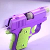 3D Printed Model Gravity Straight Jump Mini Toy Carrot Gun Non-firing Bullet Radish Toy Gun Kid Stress Relief Toy 2