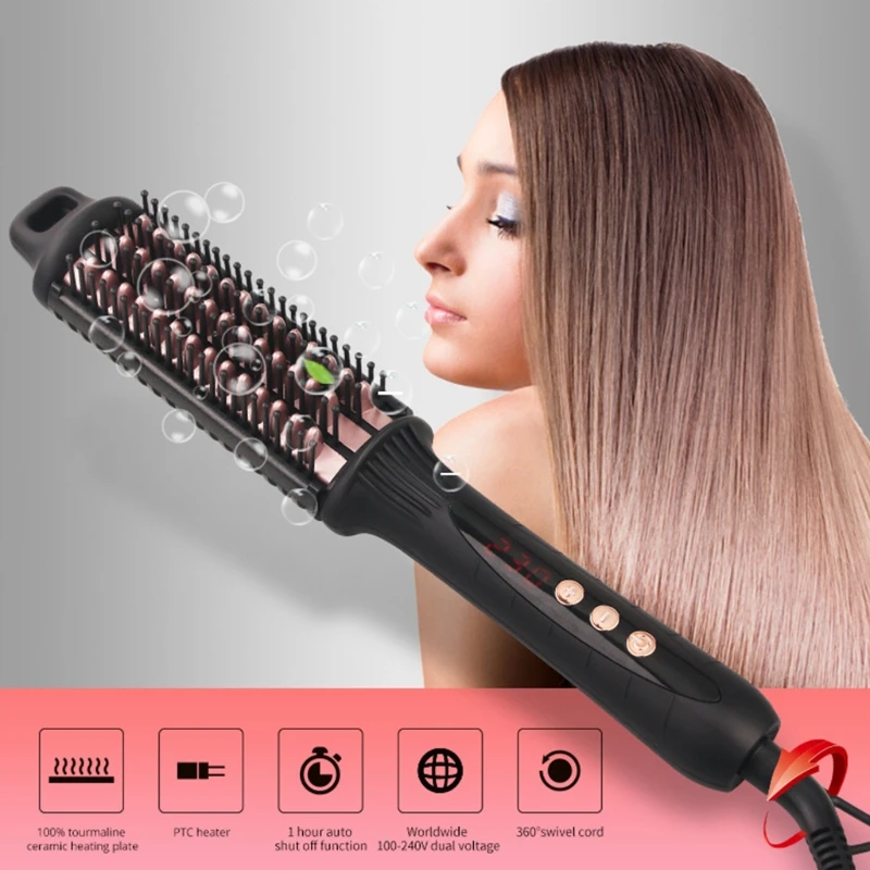 Beard Hair Straightening Brush Hot Heated Comb Men Beard X7XA