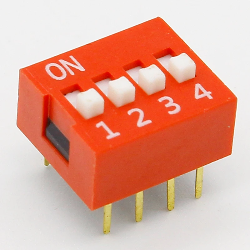 박스 내 딥 스위치 키트, 1, 2, 3, 4, 5, 6, 8 웨이, 2.54mm 토글 스위치, 레드 스냅 스위치, 각 5PCs 조합 세트, 35PCs/로트