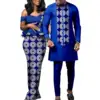 Dashiki African Print Dresses for Women Matching Couple Clothes Wedding Party Men Outfits Kaftan Shirt and Pant Sets Y23C040