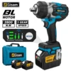 Gisam 2800N.M Torque Brushless Electric Impact Wrench 1/2 inch Screwdriver Cordless Wrench Power Tools For Makita 18V Battery 1