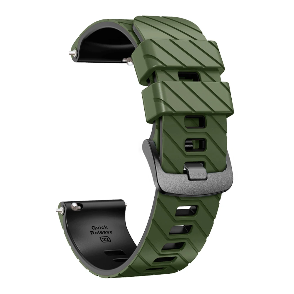 Sport Silicone Watch Band – 22mm Replacement Wristband Accessory
