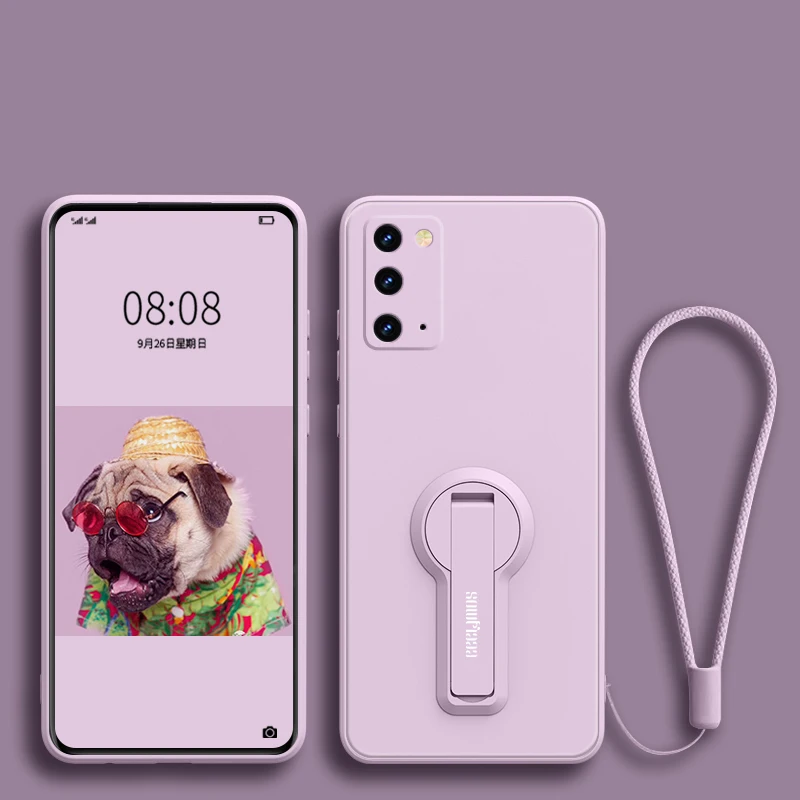 Premium Liquid Silicone Phone Case with Holder and Screen Protector - Sleek and Durable Cover