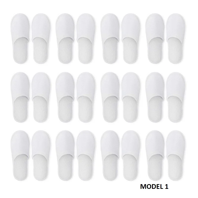 Disposable Slippers,100 Pairs Closed Toe Disposable Slippers Fit for Men and Women for Hotel, spa Guest , (White)