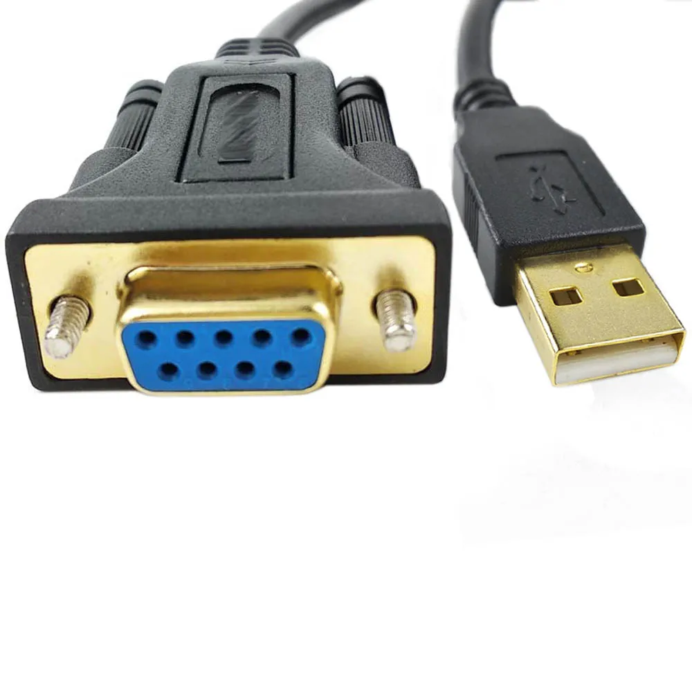 DB9pin Female to USB RS232 Null Modem Cable for Two DTE Device
