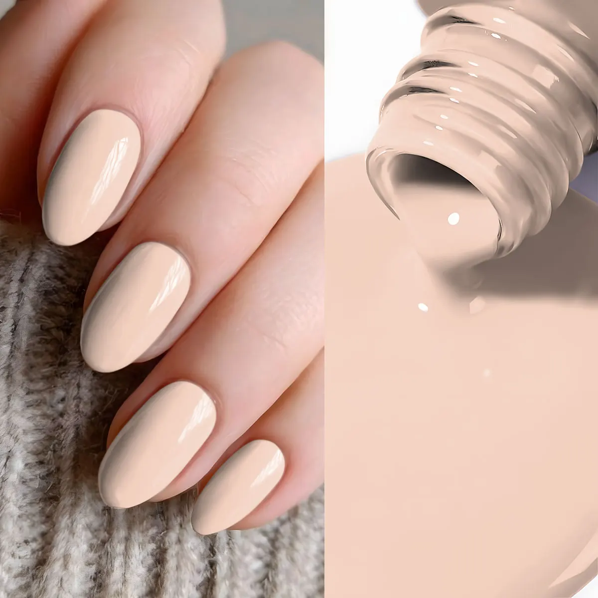 Gel per unghie beige nude di alta qualità, a lunga durata, per UV e LED, formula delicata e non tossica, flacone da 10 ml di grande capacità, prodotti per unghie convenienti, colori neutri essenziali per il fai-da-te personale e la vendita all'ingrosso per saloni di bellezza. - immagine 3