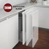 Double Pull Out Under Cabinet Trash Can w/Soft-Close, 35 Qt Garbage Bin for 15" x 1.5" Face Frame, Silver 6