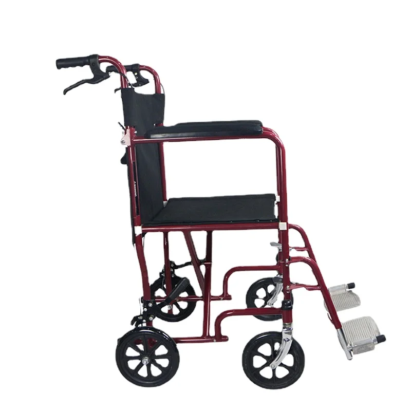 Sedia A Rotelle Da Viaggio Sedia A Rotelle Pieghevole Tuta Leggera Sedie A Rotelle Grasse Per Anziani. Bastone Da Passeggio Andadores Para Personas