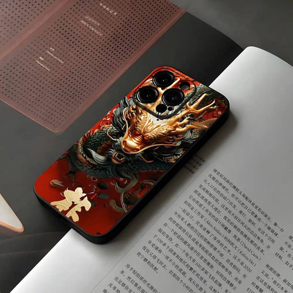 New Year 2024 Dragon Phone Case For Iphone 15 12 14 Se 2022 Pro Max 11 13 Xr X Xs Mini Plus Funda Shell Cover